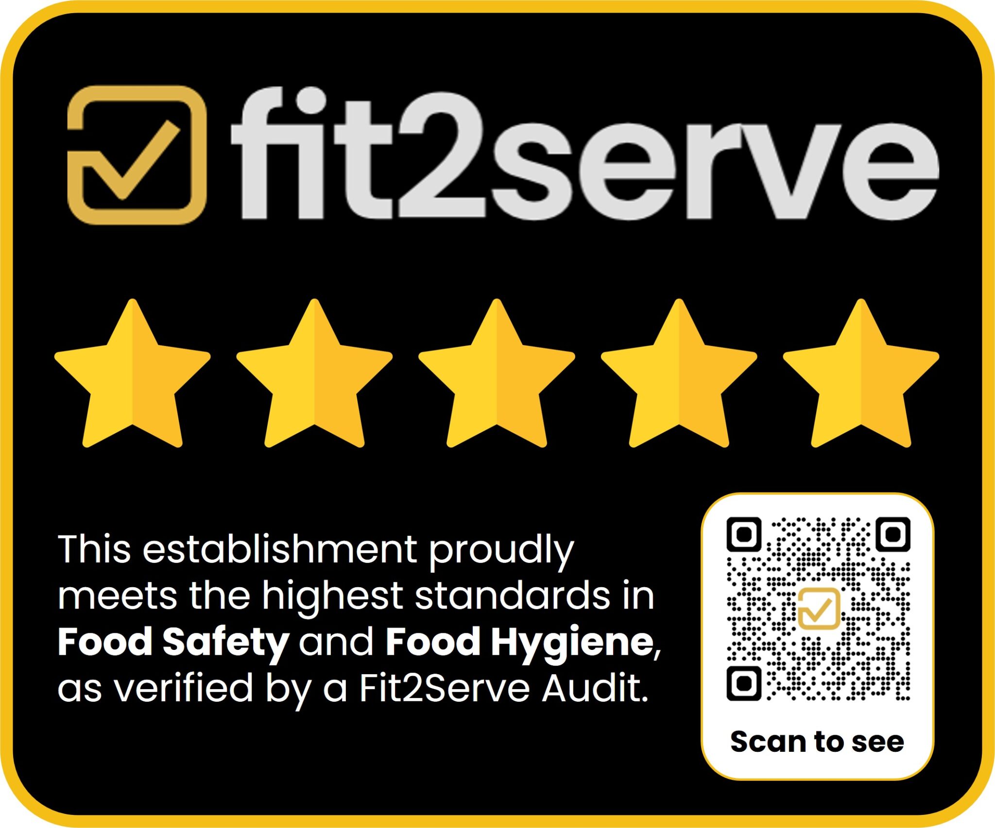 Fit2Serve Window sticker